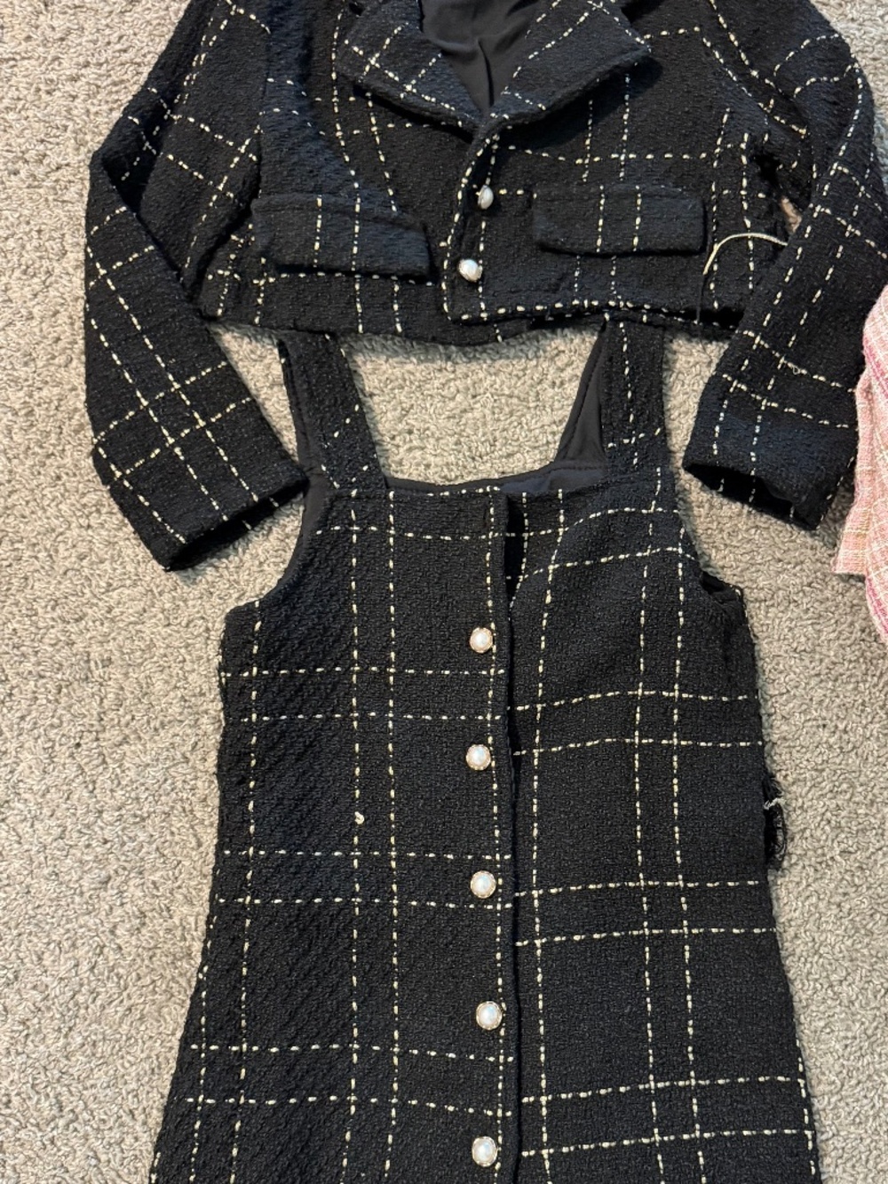 Black Tweed outfit set (8Y)